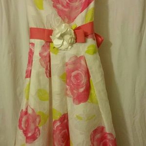 Dollie & Me Girls Dress Formal Wedding Pink Green